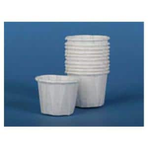 Souffle Cup Paper White 1 oz Disposable 250/Bx