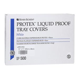 Protex Tray Cover 8.5 in x 11 in White Disposable 500/Bx