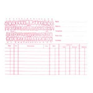 Dental Record Cards #204 White 100/Bx