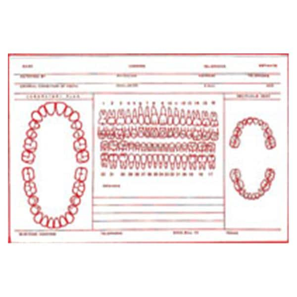 Dental Record Cards #211 2-Sided White 100/Bx