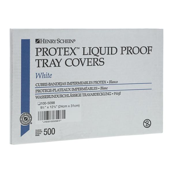 Protex Tray Cover 9.5 in x 12.37 in White Disposable 500/Bx