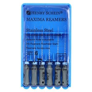 Maxima Hand Reamer 21 mm Size 8 Stainless Steel Grey 6/Pk