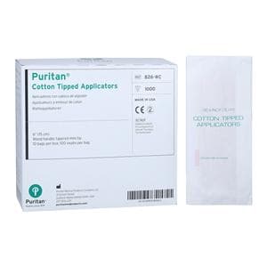 Puritan Tapered Mini Applicator 6 in Rigid Wood Shaft Non Sterile 1000/Bx