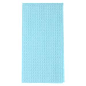 TIDI Choice Waffle Towel Bib 2 Ply Tiss/Poly 17 in x 18 in Bl Disposable 500/Ca