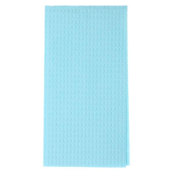 TIDI Choice Waffle Towel Bib 2 Ply Tiss/Poly 17 in x 18 in Bl Disposable 500/Ca