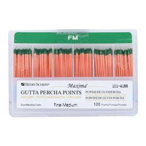 Maxima Hand Rolled Gutta Percha Points Fine-Medium 120/Bx