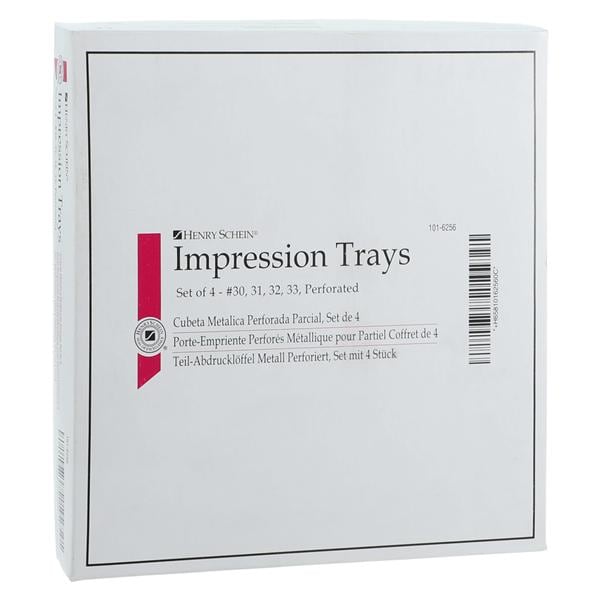 Impression Tray Perforated Partial Set Bx