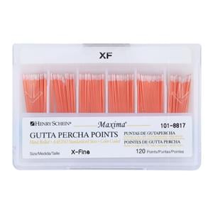 Maxima Hand Rolled Gutta Percha Points X-Fine 120/Bx