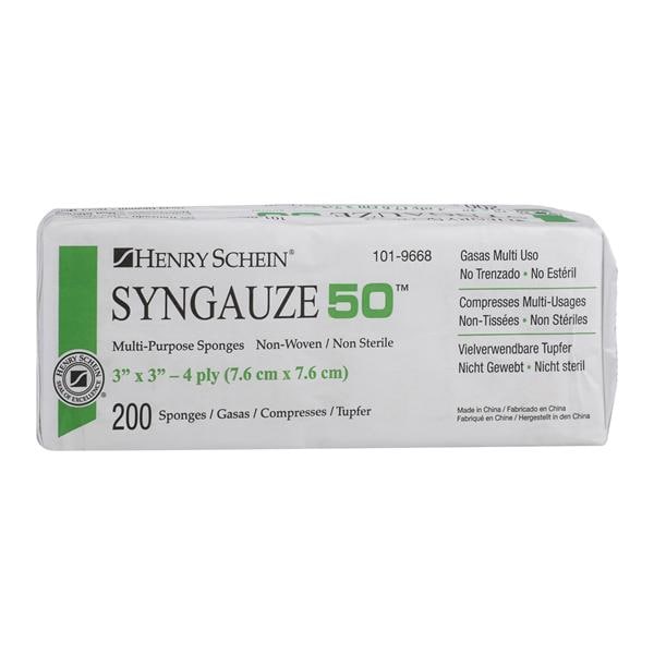 Syngauze 50 Rayon/Polyester Blend Gauze Sponge 3x3" 4 Ply Non-Sterile LF