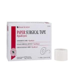 Tape Surgical Paper 1"x10yd Adhesive White 12/Bx, 12 EA/CA