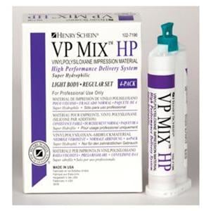 VP Mix HP Impression Material Fast Set Light Body Unflavored Bx, 10 BX/CA