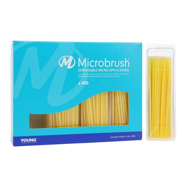 Microbrush Plus fins jaune 400/Paquet