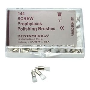 Tapered Prophy Brushes Screw Type White 144/Bx