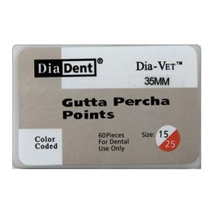 Dia-Vet Oversized Gutta Percha Points Size 60-80 60/Bx