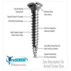 Truscrew Bone Screw 3 mm 5/Pk