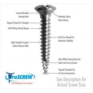 Truscrew Bone Screw 3 mm 5/Pk