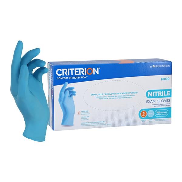 Criterion Exam Gloves Small Blue Non-Sterile