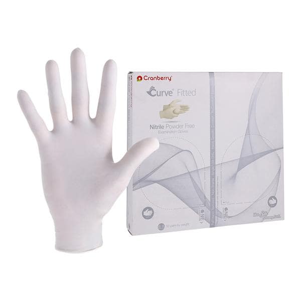 Curve Exam Gloves Pro White Non-Sterile