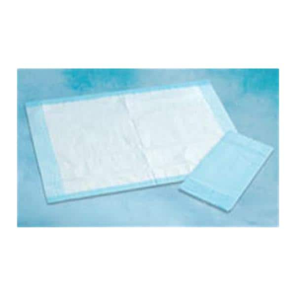 Incontinence Underpad Unisex 23x24" Absorbent White/Blue 200/Ca