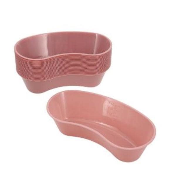 Emesis Basin Kidney Plastic Mauve 16oz, 10 BX/CA