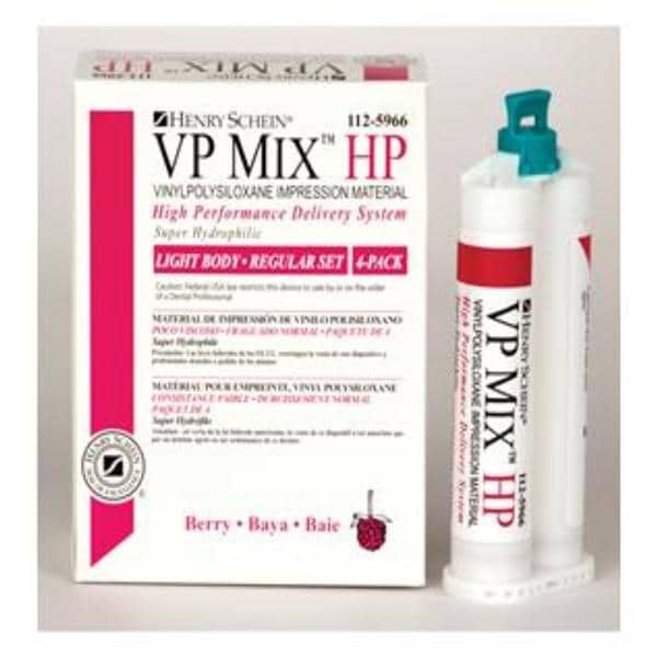 VP Mix HP Impression Material Fast Set Heavy Body Berry Bx, 10 BX/CA