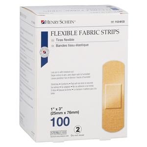 Bandage Strips Fabric 1x3" Flexible Flesh LF 100/Bx