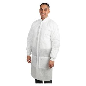 Maxi-Gard Sarrau de laboratoire Protection SMS Moyen Blanc 10/paquet