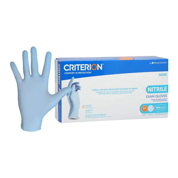 Criterion N300 Ultra Nitrile Exam Gloves X-Large Ice Blue Non-Sterile