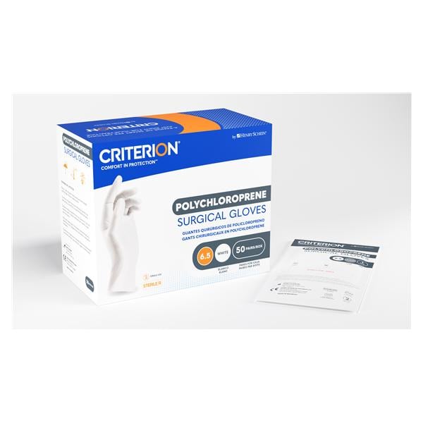 Criterion CR Chloroprene Surgical Gloves White Sterile