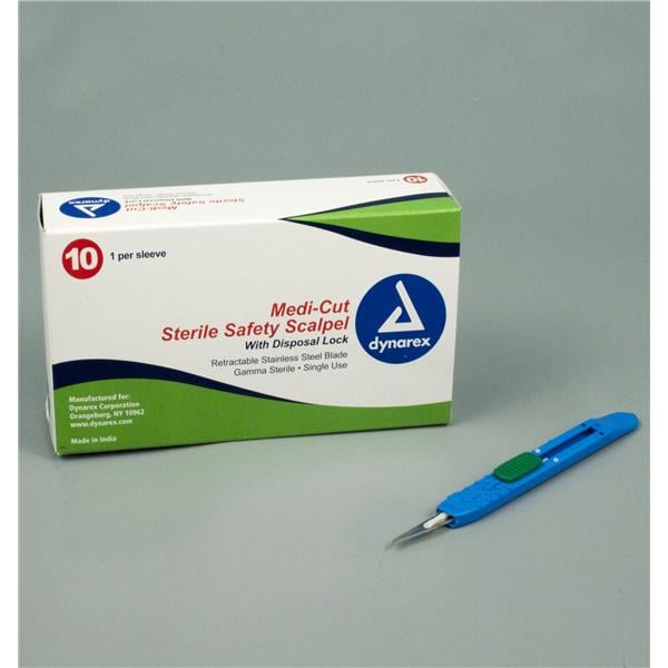 Scalpel Medicut #11 Safety Sterile Disposable 10/Bx