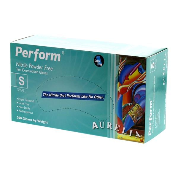 Perform Exam Gloves Small Teal Non-Sterile