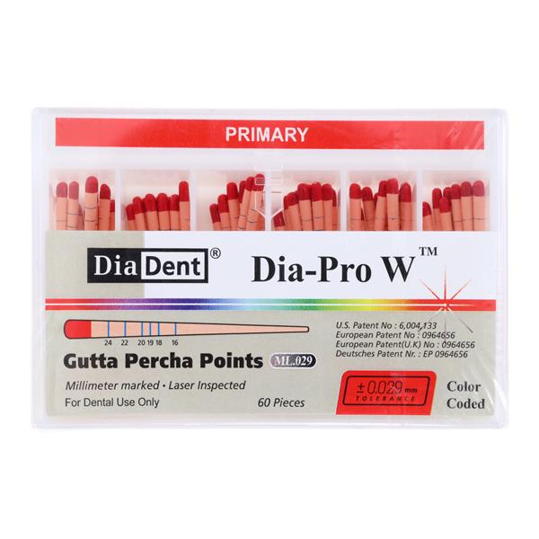 Dia-Pro W Gutta Percha Points Primary Red 60/Bx