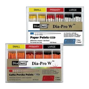 Dia-Pro W Gutta Percha Points Assorted Assorted 60/Bx