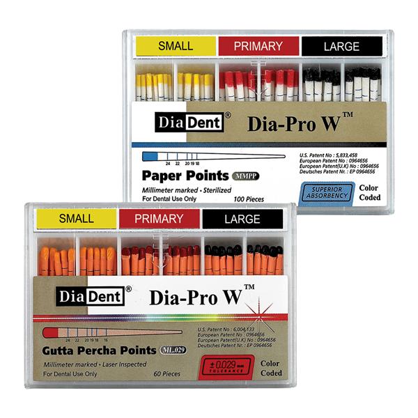 Dia-Pro W Gutta Percha Points Assorted Assorted 60/Bx