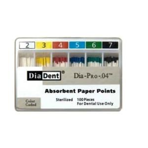 Dia-Pro W Absorbent Points Small Yellow 100/Bx