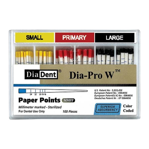 Dia-Pro W Absorbent Points Large Black 100/Bx