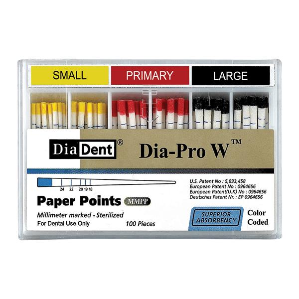 Dia-Pro W Absorbent Points Assorted 100/Bx