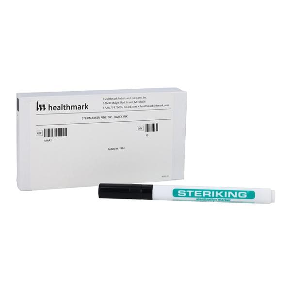 Sterimarker Marqueur Peau Embout fin Noir Non stérile 10/boîte