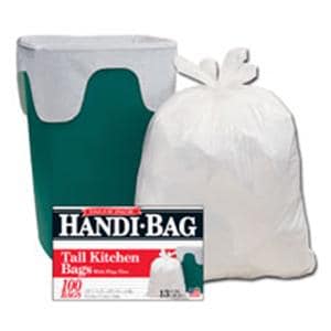 Handi-Bag Trash Bag 13gal 0-6/10mil Medium 23-3/4x28" 100/Bx