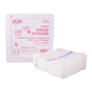 Cotton Gauze Sponge 4x4" 16 Ply X-Ray Detectable LF