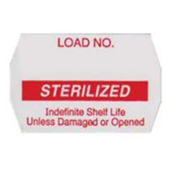 Sterilization Label White / Red 10 Rl/Bx