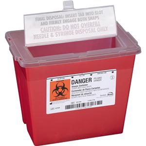 Container Sharps Sentinel 2gal Translucent Red Ea