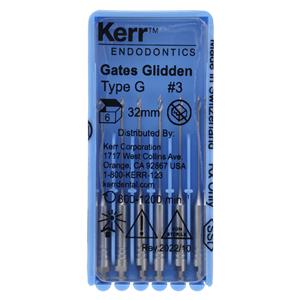 Gates Glidden Drill 18 mm Size 3 6/Pk