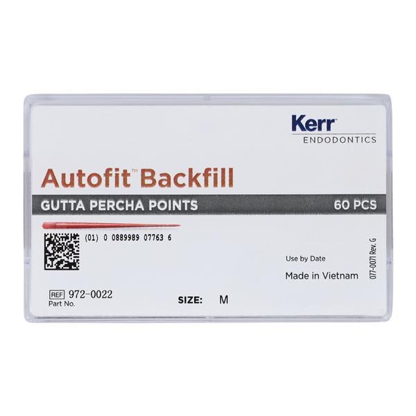 Autofit Backfill Cones Gutta Percha Medium 60/Pk