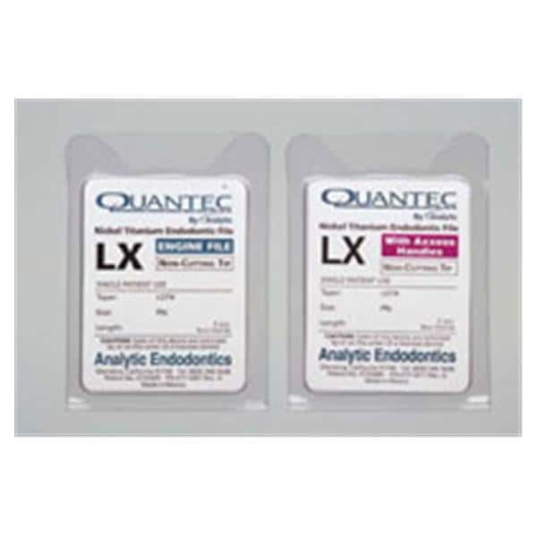 Quantec LX Axxess Rotary File 25 mm Size 30 Stainless Steel Blue 0.02 5/Pk