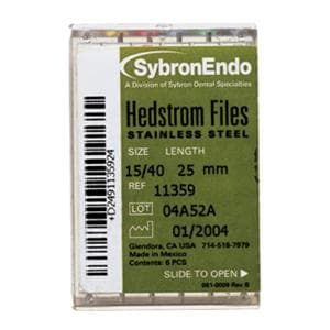 Hedstrom Files 30 mm Size 50 Stainless Steel Yellow 6/Pk