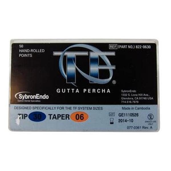 Ptes gutta-percha TF 50/Paquet