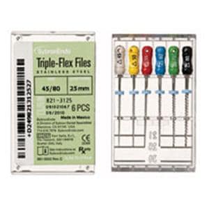 Triple Flex Files Hand Flex File 21 mm Size 8 Stainless Steel Grey 6/Pk