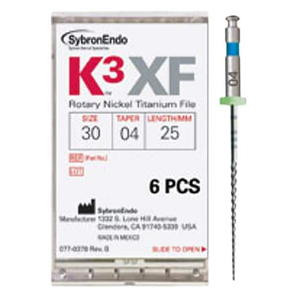 K3XF File 30 mm Nickel Titanium 6/Pk