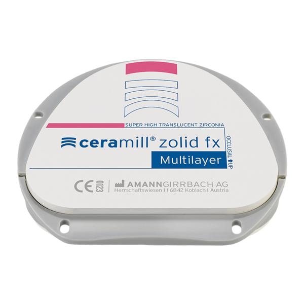 Ceramill Zolid FX Zirconia Disc Multi Layer A2/A3 71x16 Ea